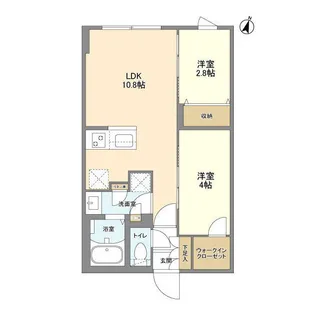 ウェルスクエア駒場東大前【2階】の間取り