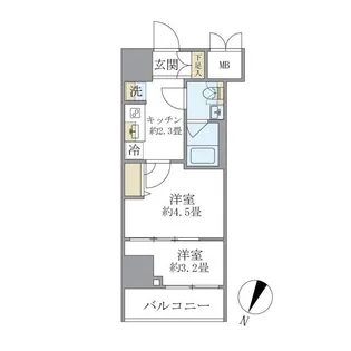 エレミ本蓮沼【3階】の間取り