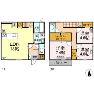 東京都練馬区中村南1丁目【一戸建】の間取り