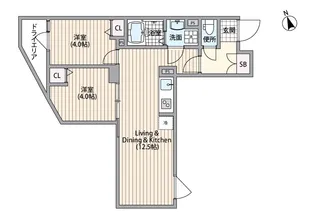 HJクラウンⅠ【-1階】の間取り