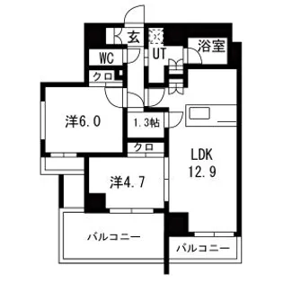 SAKURA AXIS 中板橋【2階】の間取り