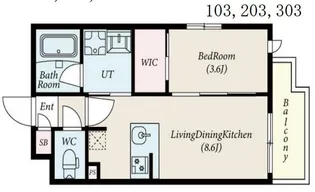 コンポジット新宿柏木【1階】の間取り