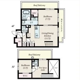 コンポジット新宿柏木【401号室】の間取り