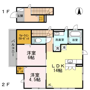 ジーヴォ ハウス【2階】の間取り