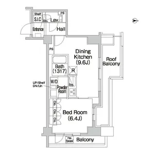 コンフォリア市谷薬王寺【4階】の間取り