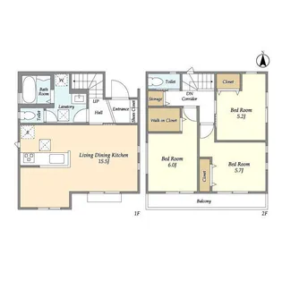 東京都世田谷区上北沢1丁目【一戸建】の間取り