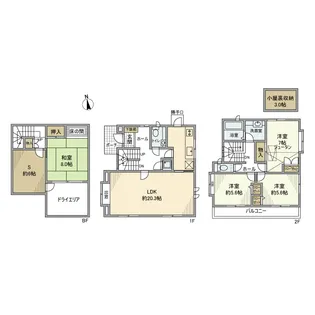 東京都杉並区永福2丁目【一戸建】の間取り