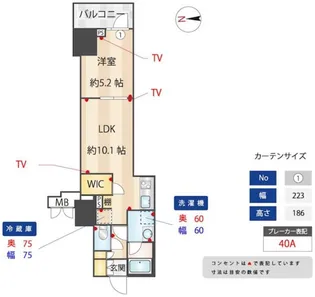 ZOOM信濃町【5階】の間取り