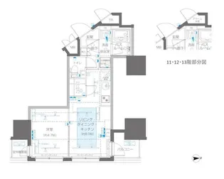 ZOOM信濃町【12階】の間取り