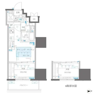 ZOOM信濃町【6階】の間取り