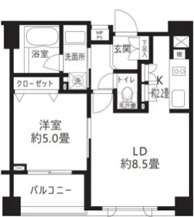 クリオ渋谷ラ・モード【3階】の間取り
