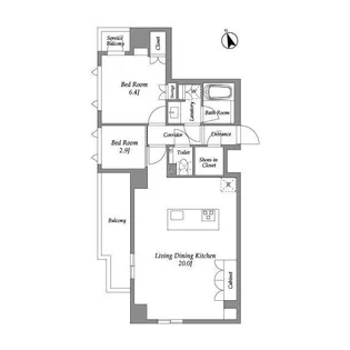 ENETIAL代官山【8階】の間取り