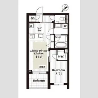 グランフォルトゥーナ羽根木ヒルサイド【1階】の間取り