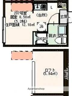 メゾン・ド・シャルール【2階】の間取り