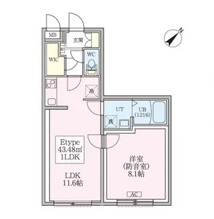 スカイラシクラス平和台【105号室号室】の間取り