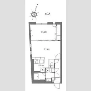 ザハウス中野坂上Ⅱ【4階】の間取り