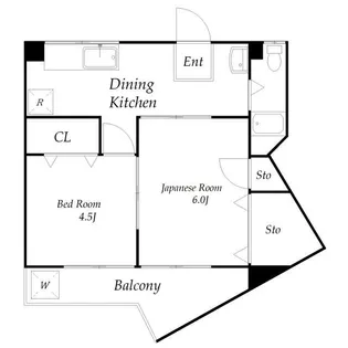 東京都新宿区北新宿2丁目【マンション】の間取り