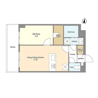 メゾンドオンディーヌ【2階】の間取り