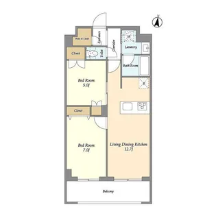 メゾンドオンディーヌ【3階】の間取り