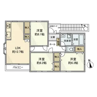 石神井町戸建【2階】の間取り