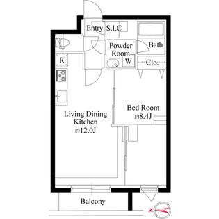 グランパセオ代々木上原Ⅱ【1階】の間取り