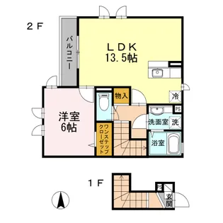 メゾン・サンセリテ【2階】の間取り