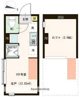 ソラニア上井草【1階】の間取り