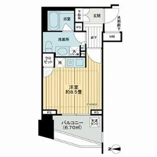 シティハウス代々木【3階】の間取り