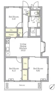 メゾンカルム中落合NORTH【2階】の間取り
