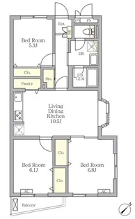 メゾンカルム中落合SOUTH【1階】の間取り