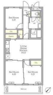 メゾンカルム中落合SOUTH【3階】の間取り