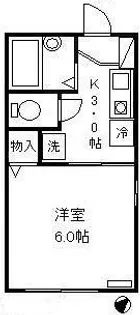 ハイムおもだか【1階】の間取り