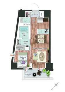 デュオフラッツ板橋大山【2階】の間取り