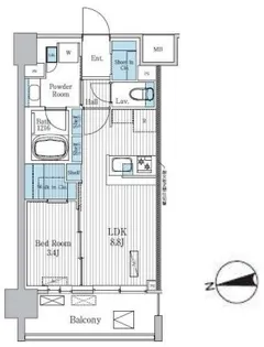TERRA蚕糸の森【8階】の間取り