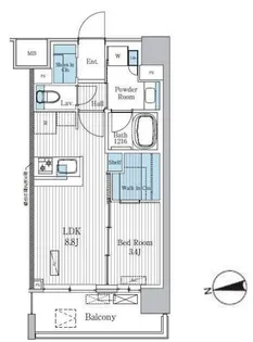 TERRA蚕糸の森【8階】の間取り