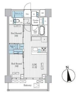 TERRA蚕糸の森【8階】の間取り