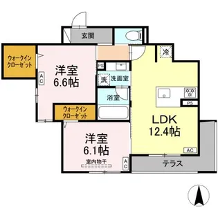 セレスティア中野上高田【1階】の間取り