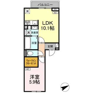 DーCOMODO関前【2階】の間取り