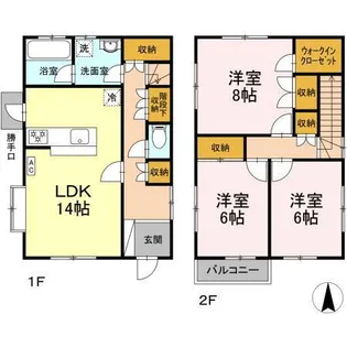 東京都練馬区大泉学園町3丁目【一戸建】の間取り