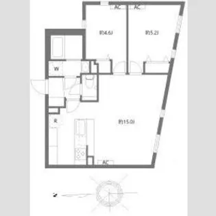 グランピア四谷【1階】の間取り