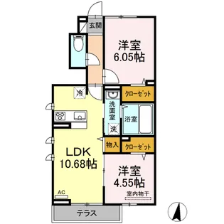 ソレイユ三原台 C【1階】の間取り