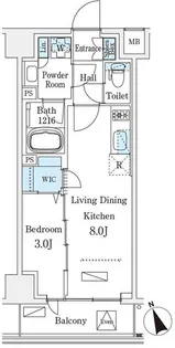 ジオエント早稲田【2階】の間取り