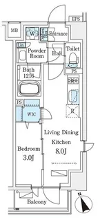 ジオエント早稲田【2階】の間取り