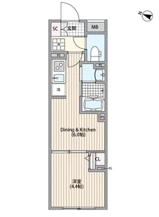 GRANPASEO中野Ⅲ【2階】の間取り