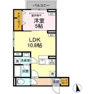 セレスティア前野町【2階】の間取り