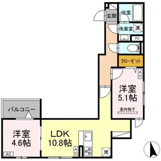 セレスティア前野町【3階】の間取り