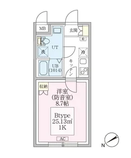 防音マンションスカイラシクラス平和台【202号室号室】の間取り