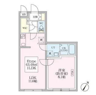 防音マンションスカイラシクラス平和台【4階】の間取り