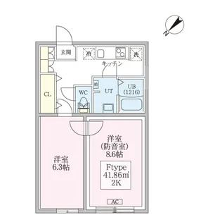 防音マンションスカイラシクラス平和台【201号室号室】の間取り