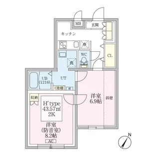 防音マンションスカイラシクラス平和台【306号室号室】の間取り